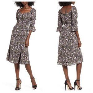 NEW Row A Square Neck Floral Dress Size XS